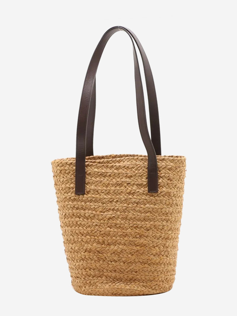 Tan Paris Panier raffia tote bag Tote Bags Saint Laurent 