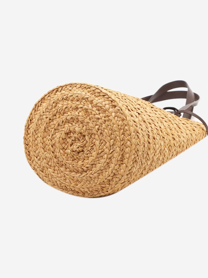Tan Paris Panier raffia tote bag Tote Bags Saint Laurent 