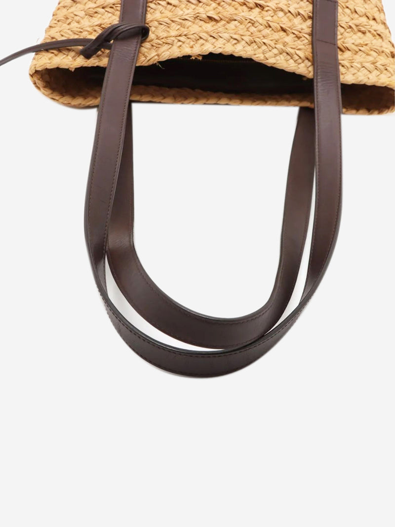 Tan Paris Panier raffia tote bag Tote Bags Saint Laurent 