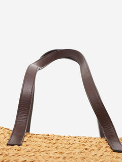 Tan Paris Panier raffia tote bag Tote Bags Saint Laurent 