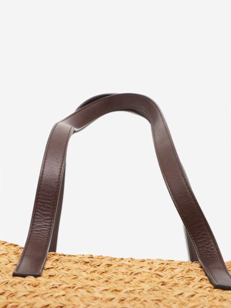 Tan Paris Panier raffia tote bag Tote Bags Saint Laurent 