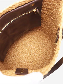 Tan Paris Panier raffia tote bag Tote Bags Saint Laurent 