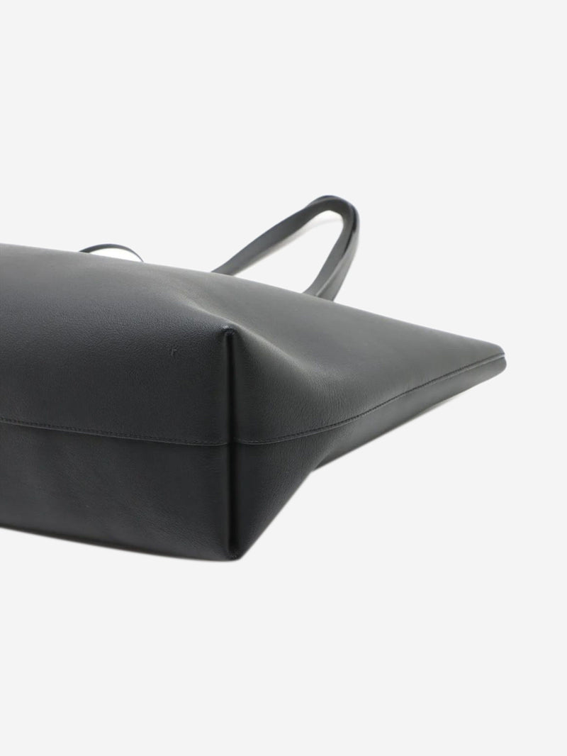 Black Paris Sac Shopping leather tote bag