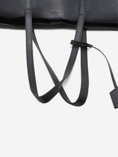 Black Paris Sac Shopping leather tote bag