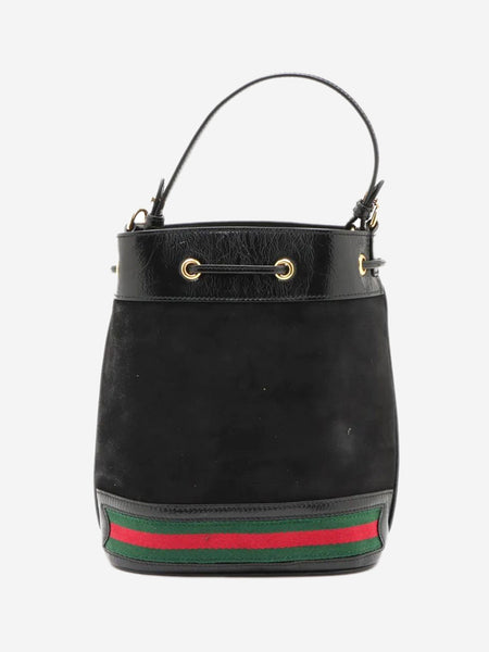 Black Ophidia suede 2way shoulder bag alternate image
