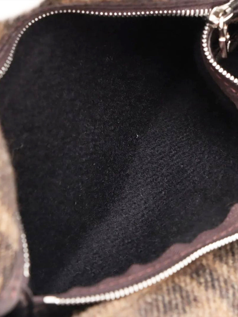 Brown wool Zucca Baguette bag Shoulder bags Fendi 