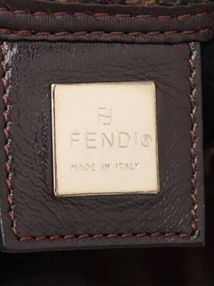 Brown wool Zucca Baguette bag Shoulder bags Fendi 