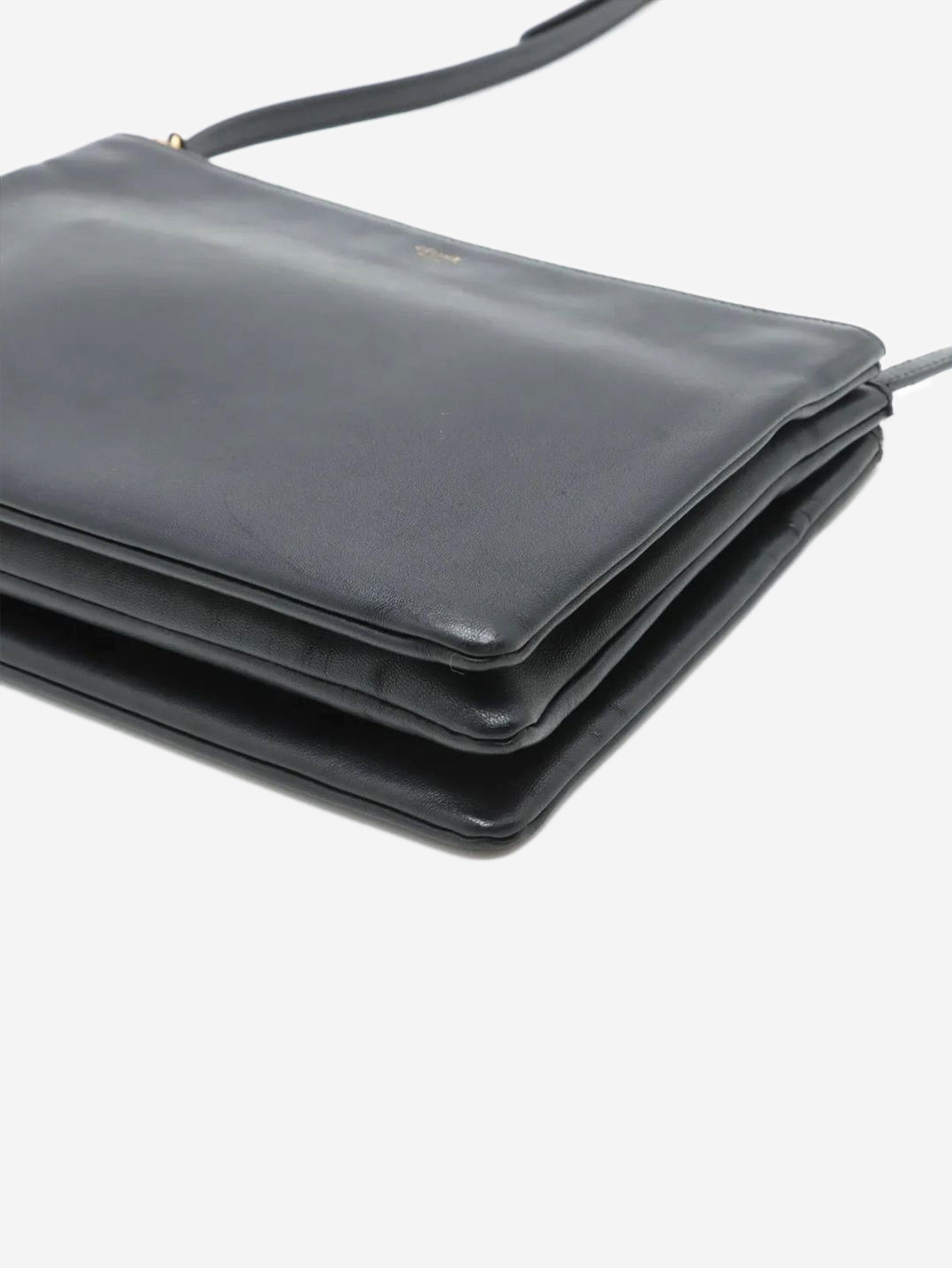 Black Trio leather shoulder bag Shoulder bags Celine 