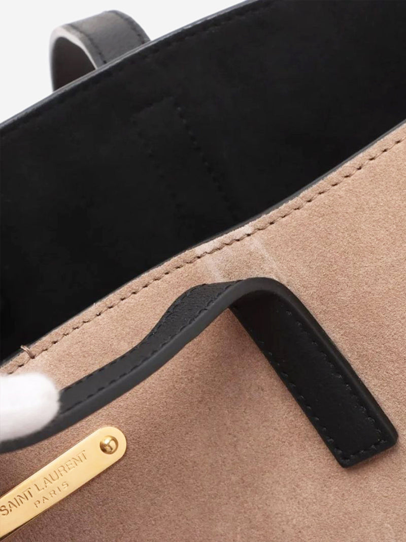 Taupe Paris suede & leather tote bag Tote Bags Saint Laurent 