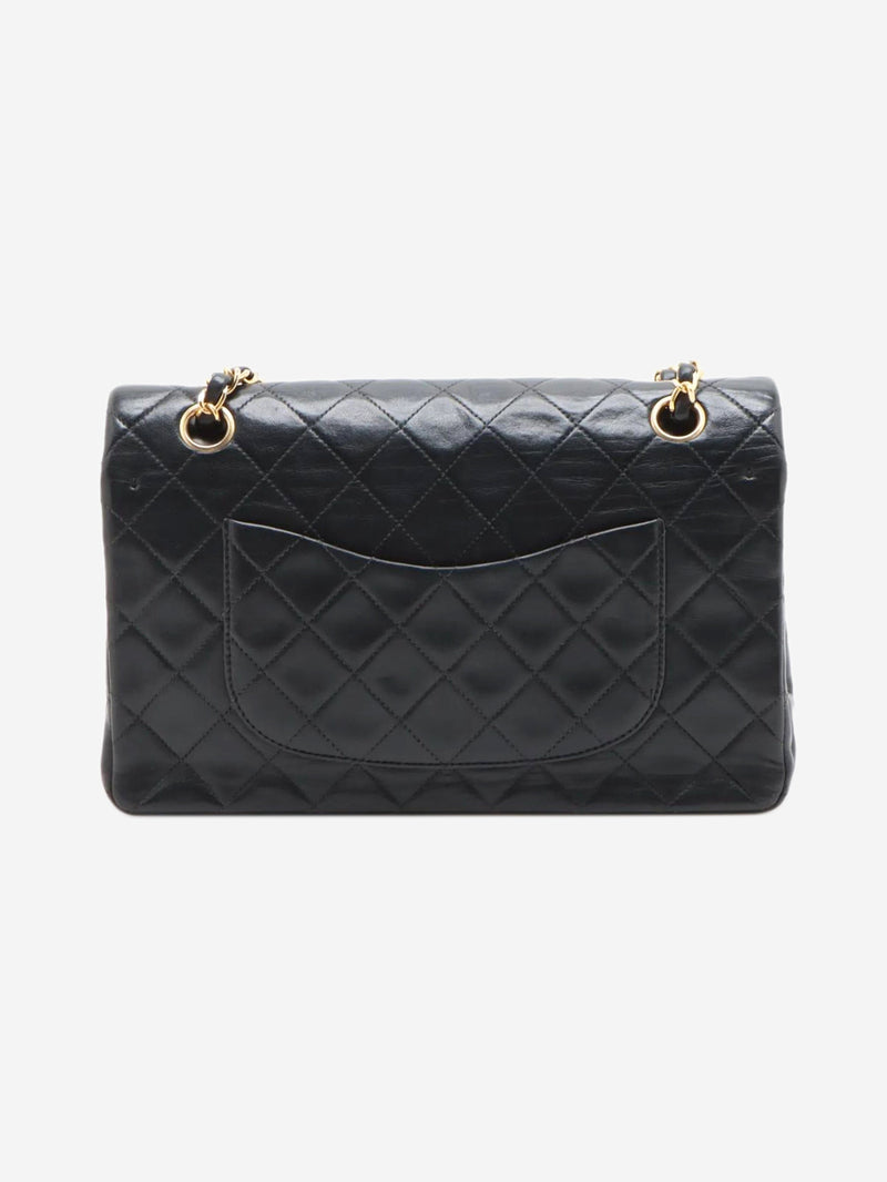Black vintage 1991 medium lambskin Classic Double Flap bag Shoulder bags Chanel 
