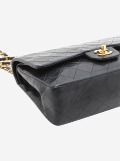 Black vintage 1991 medium lambskin Classic Double Flap bag Shoulder bags Chanel 