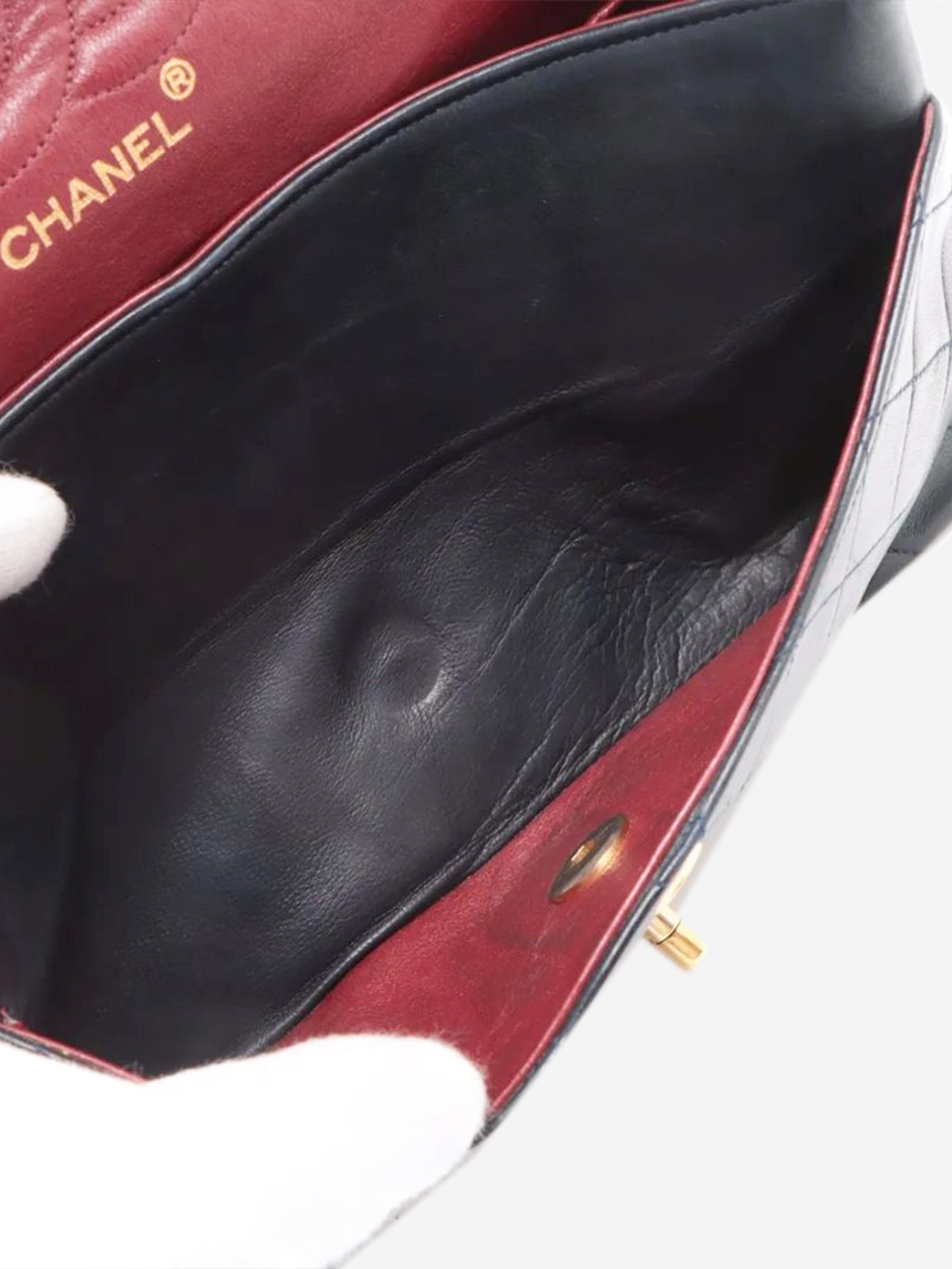 Dark navy vintage medium lambskin Classic Double Flap bag Shoulder bags Chanel 