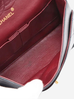 Dark navy vintage medium lambskin Classic Double Flap bag Shoulder bags Chanel 