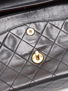 Black vintage 1994 medium lambskin Classic Double Flap bag Shoulder bags Chanel 