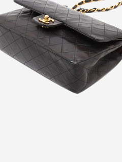 Black vintage 1994 medium lambskin Classic Double Flap bag Shoulder bags Chanel 