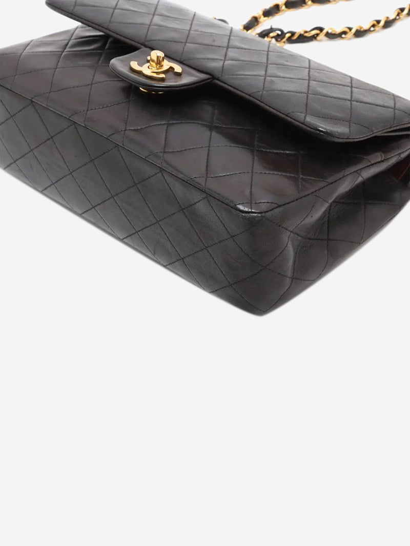 Black vintage 1994 medium lambskin Classic Double Flap bag Shoulder bags Chanel 