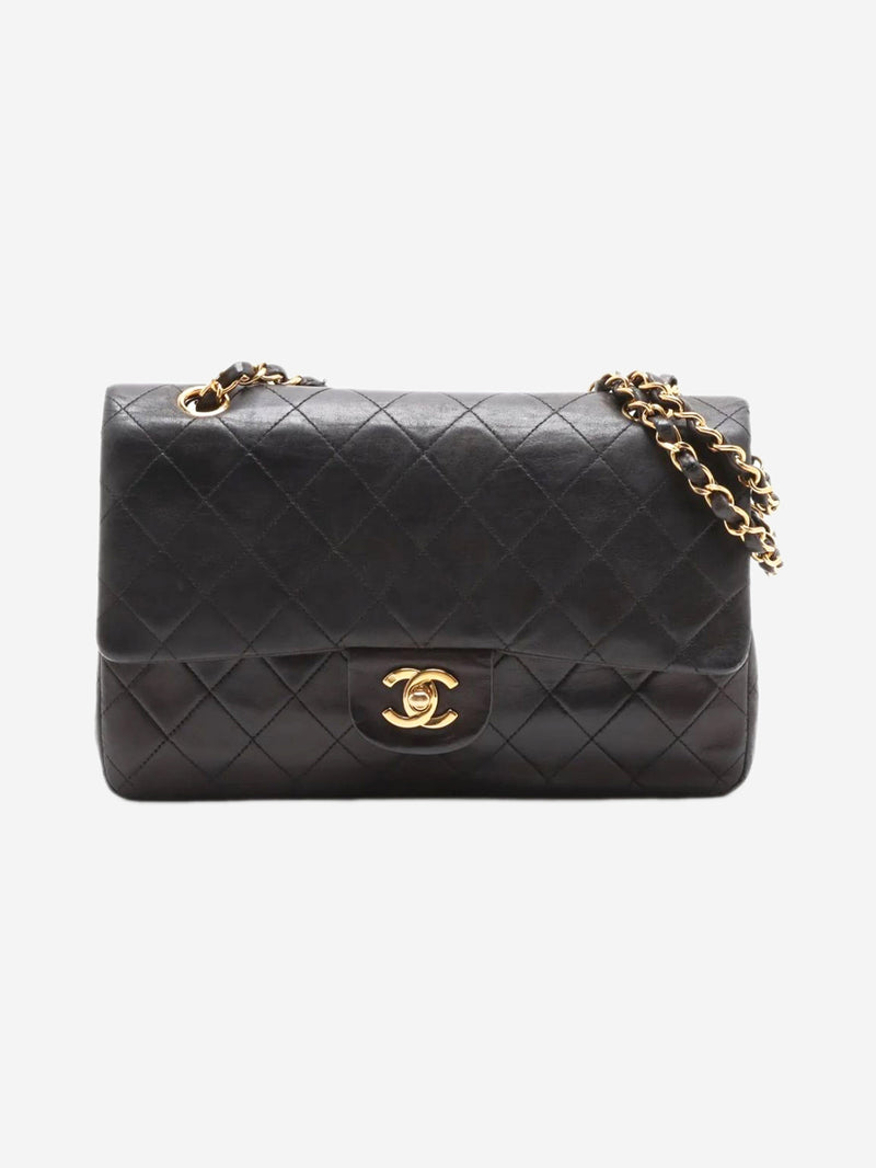 Black vintage 1994 medium lambskin Classic Double Flap bag Shoulder bags Chanel 