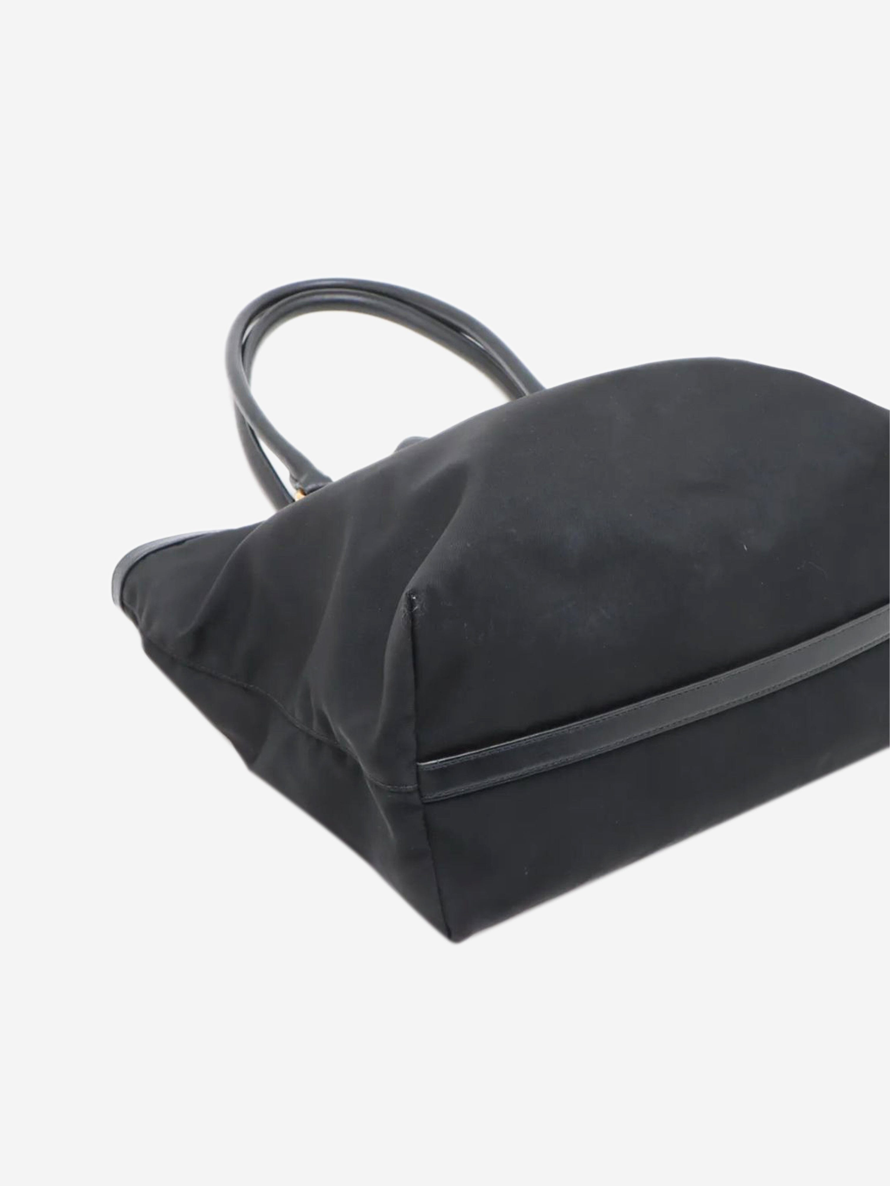 Black Tessuto nylon & leather tote bag Tote Bags Prada 