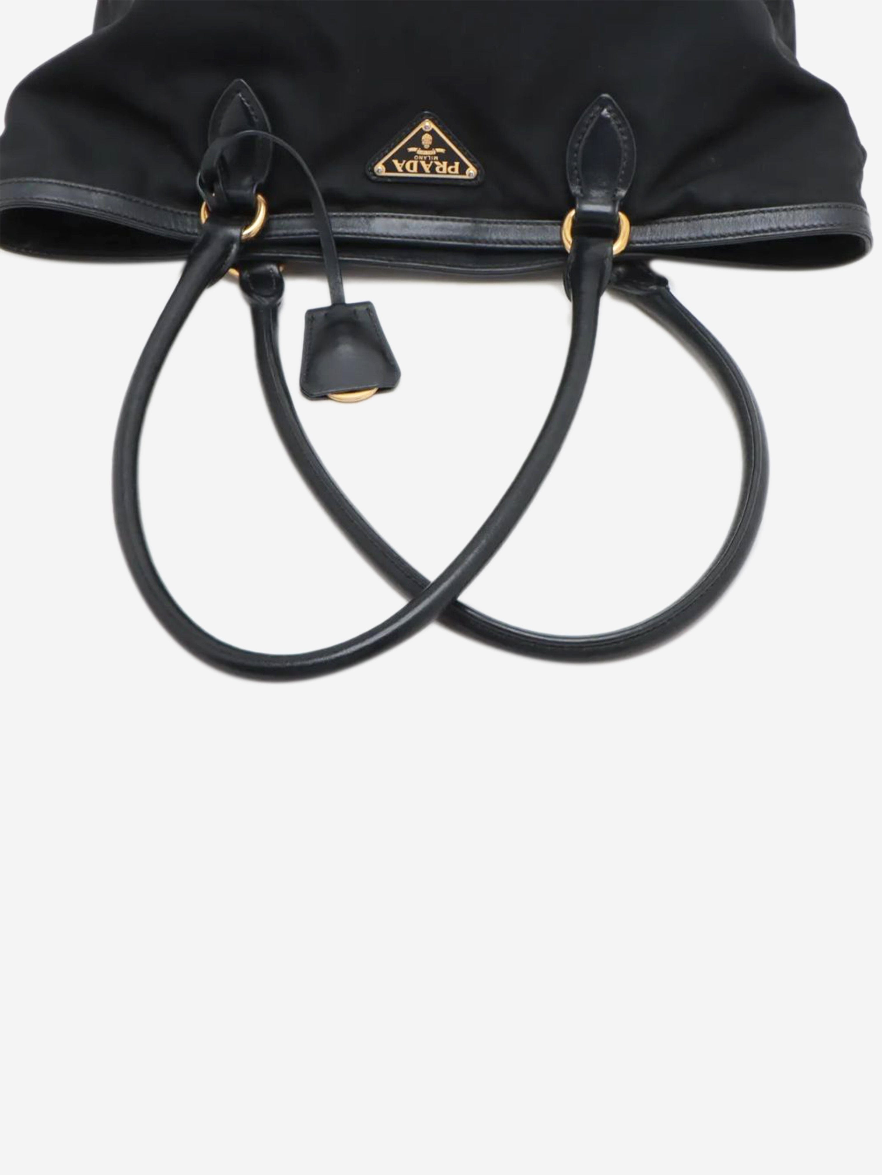 Black Tessuto nylon & leather tote bag Tote Bags Prada 
