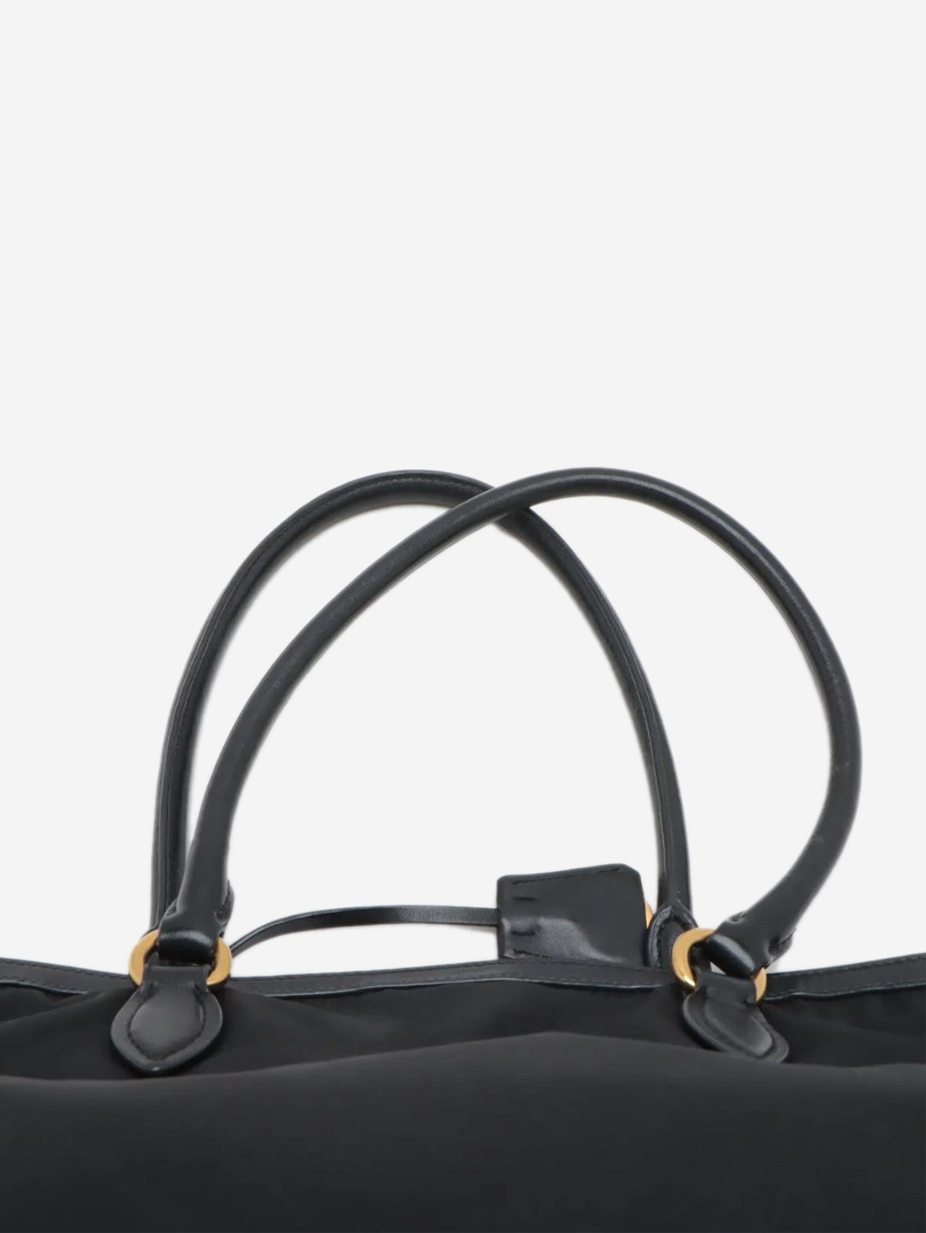 Black Tessuto nylon & leather tote bag Tote Bags Prada 