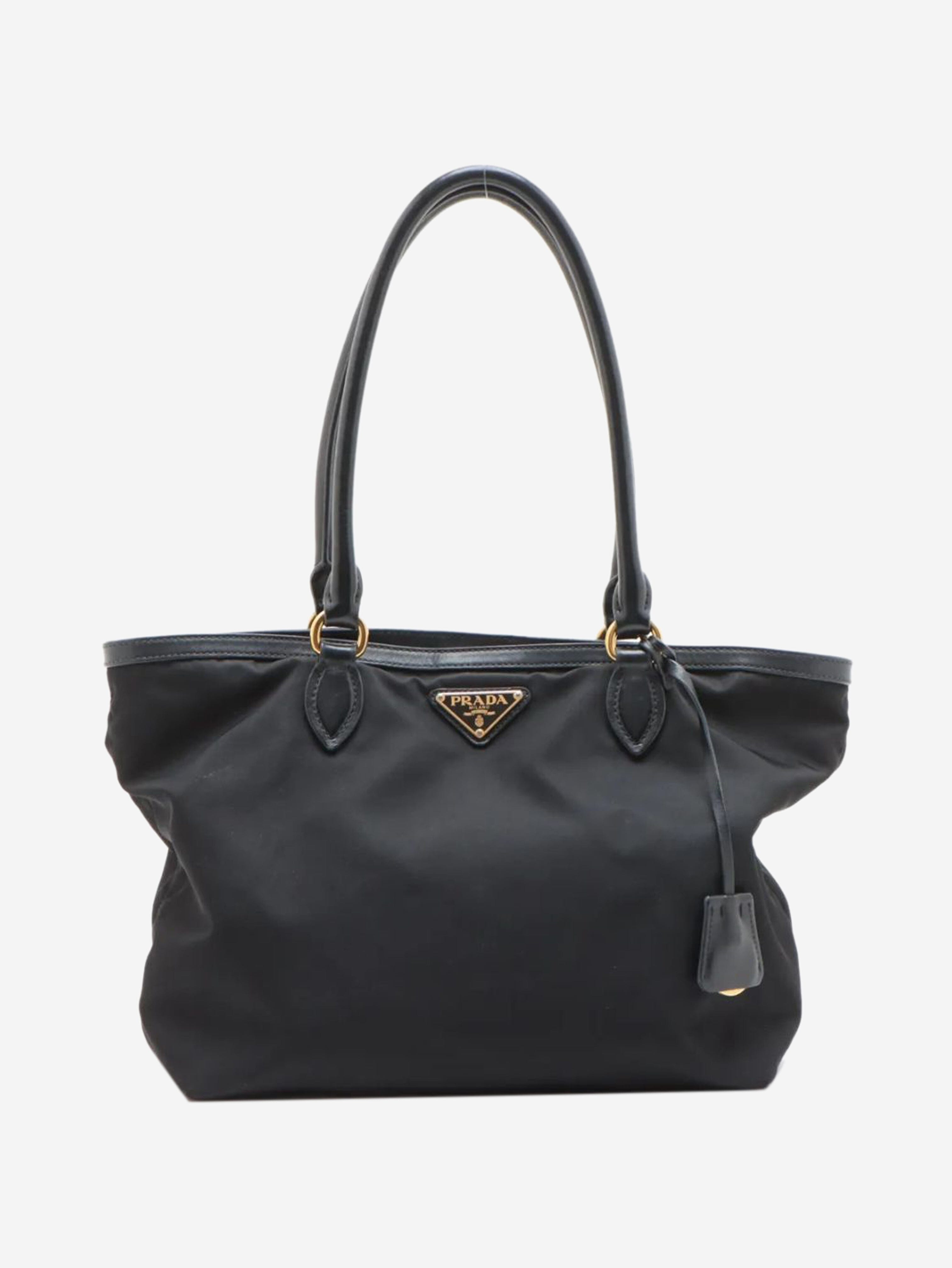 Black Tessuto nylon & leather tote bag Tote Bags Prada 