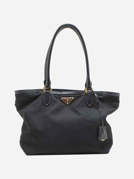 Black Tessuto nylon & leather tote bag product image