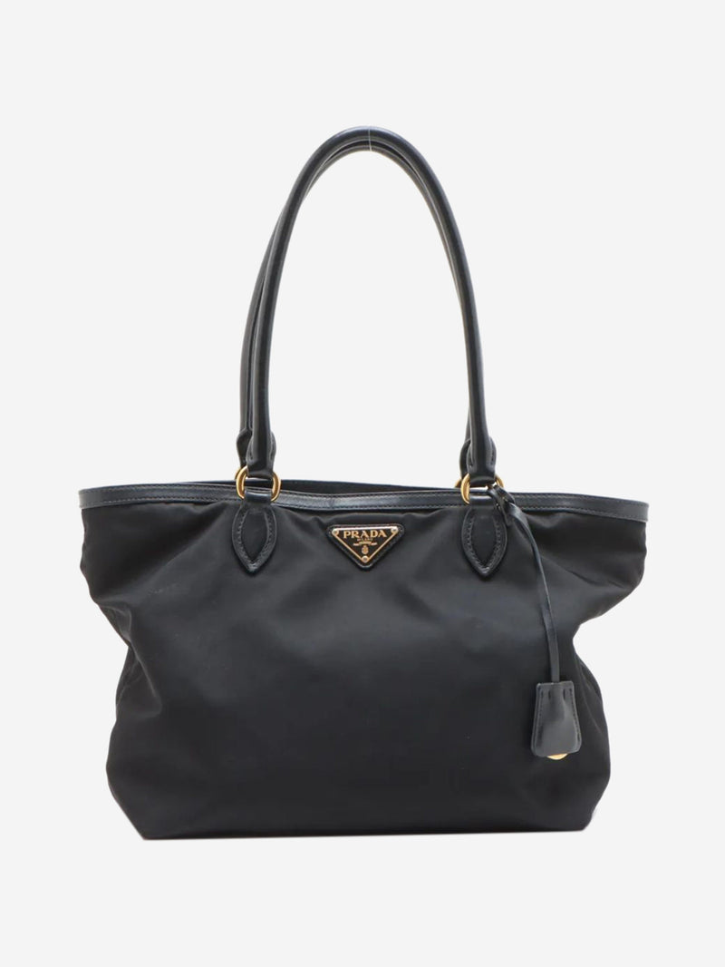 Black Tessuto nylon & leather tote bag Tote Bags Prada 