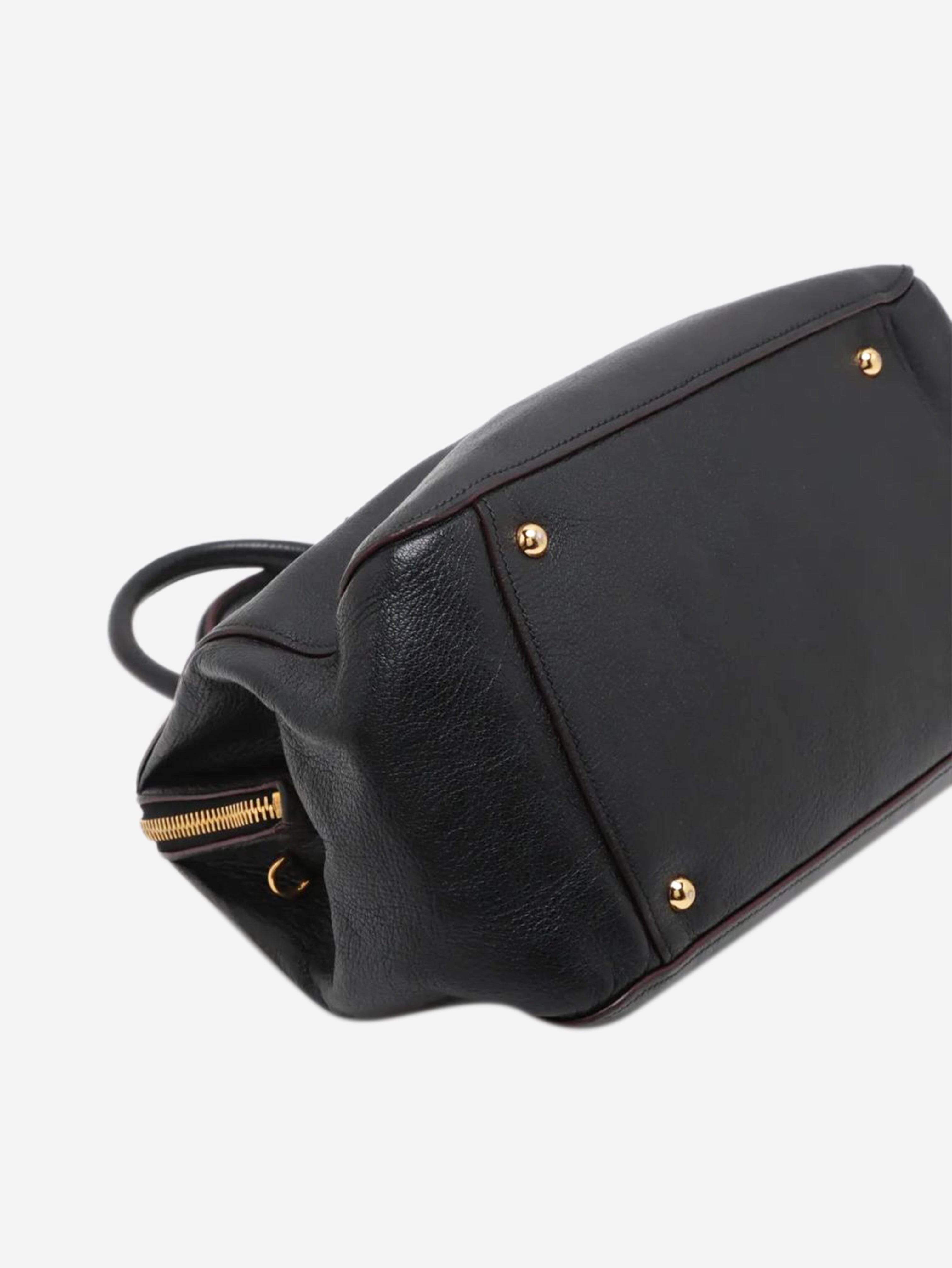 Black leather 2way shoulder bag Shoulder bags Miu Miu 