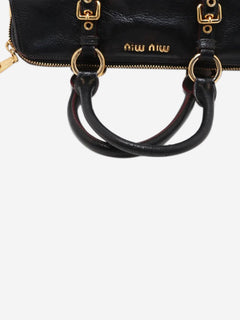 Black leather 2way shoulder bag Shoulder bags Miu Miu 