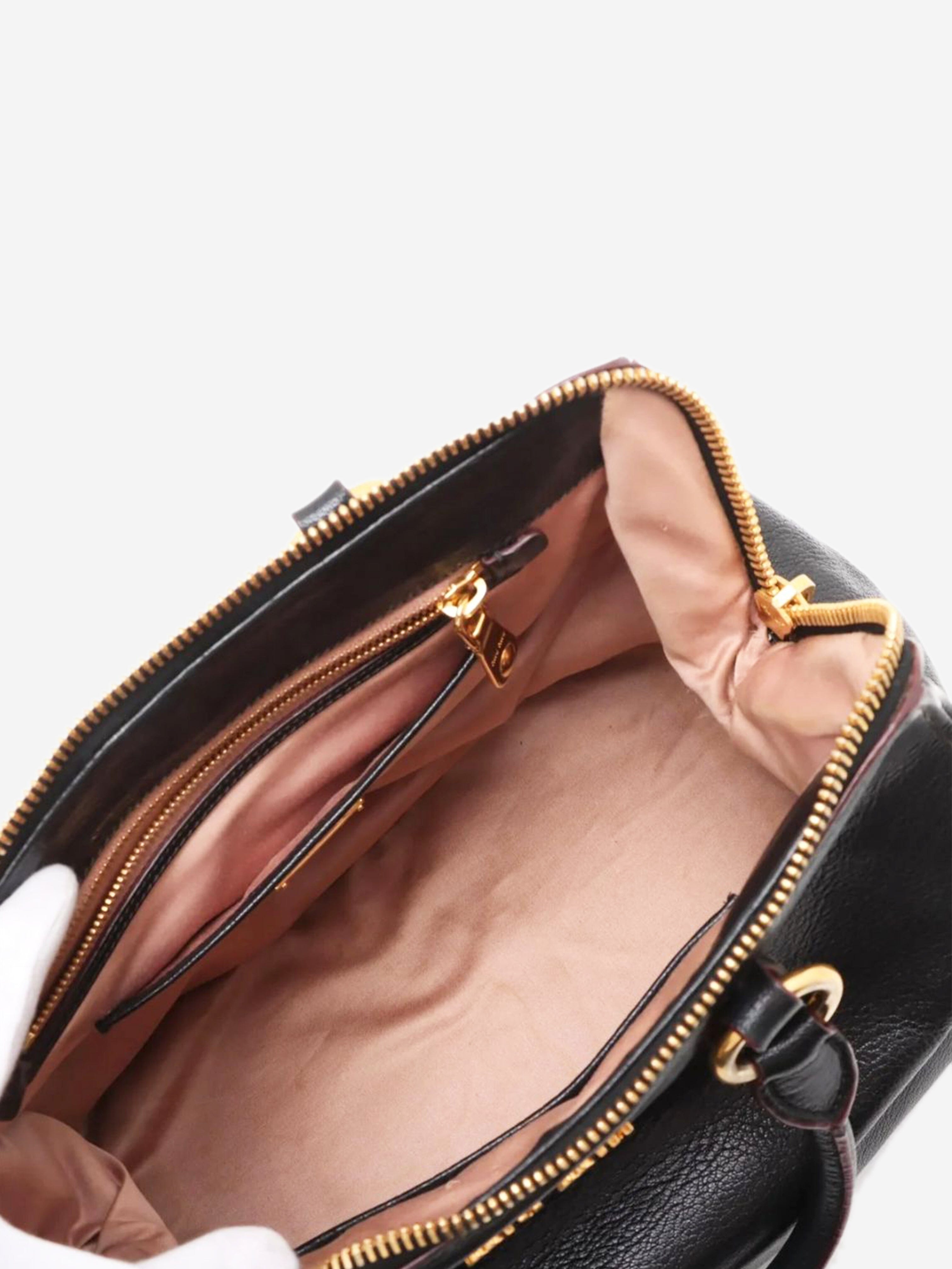 Black leather 2way shoulder bag Shoulder bags Miu Miu 