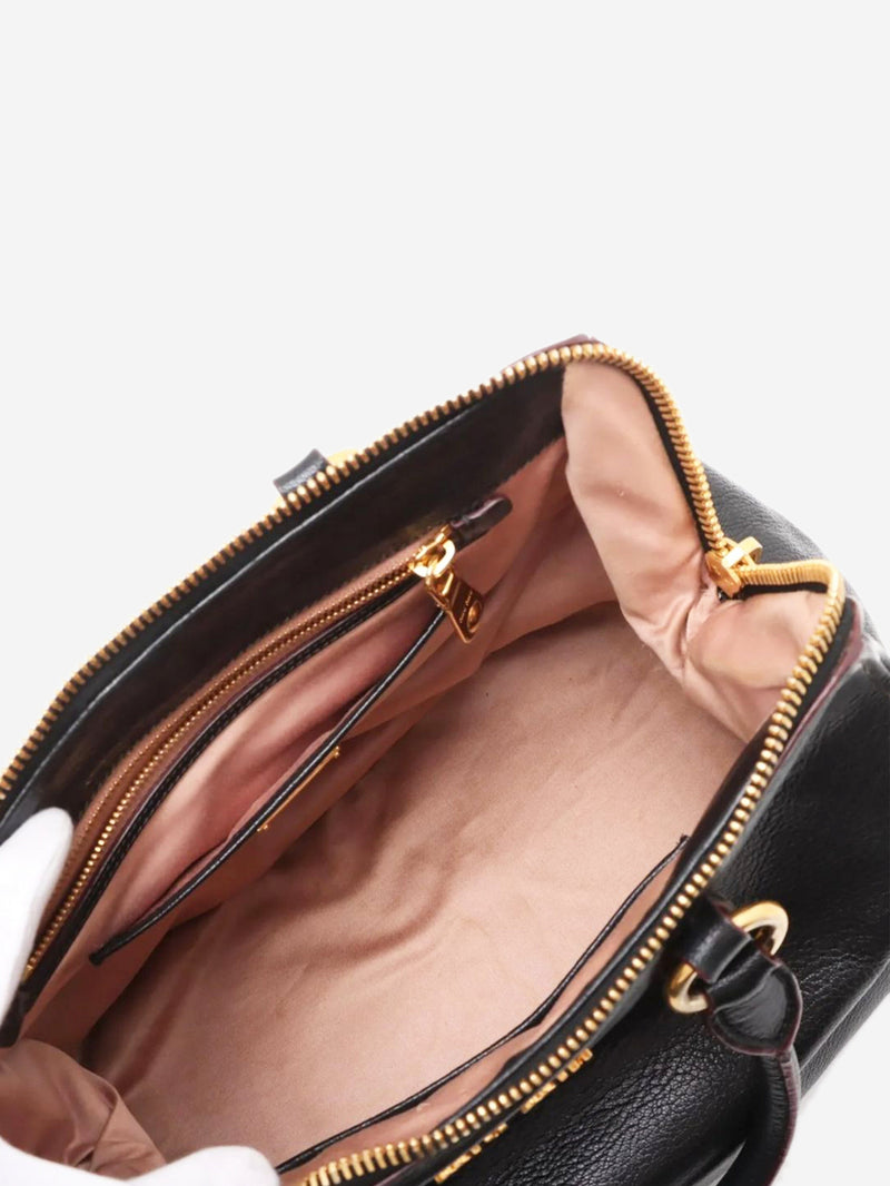 Black leather 2way shoulder bag Shoulder bags Miu Miu 