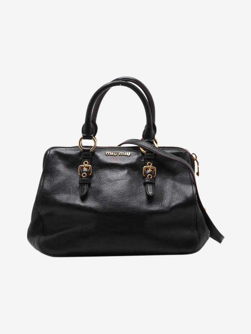 Black leather 2way shoulder bag Shoulder bags Miu Miu 