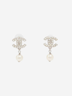 Silver Coco Mark 05V faux-pearl earrings