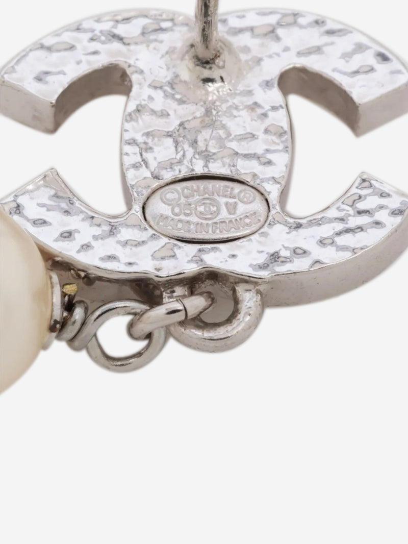 Silver Coco Mark 05V faux-pearl earrings