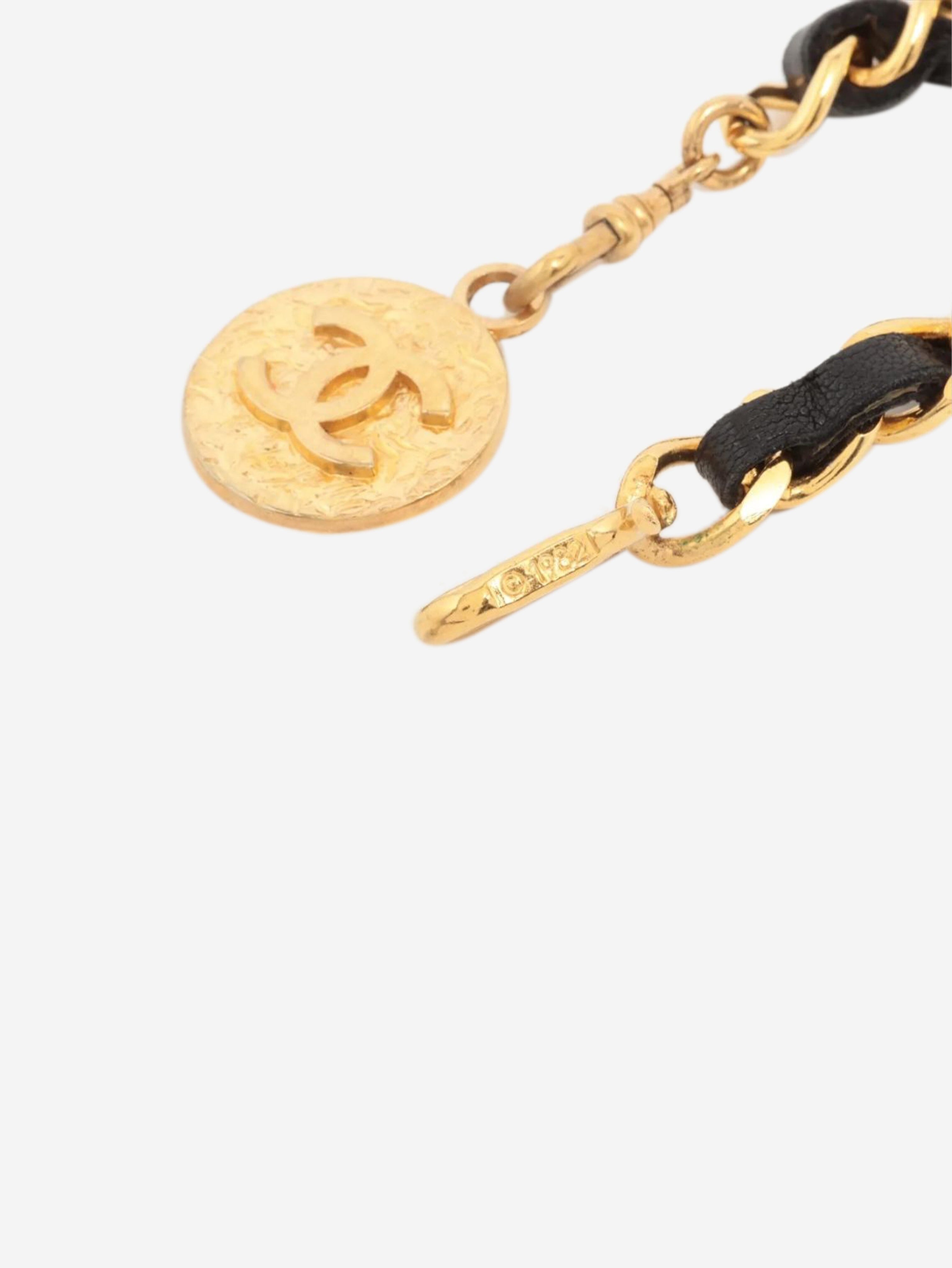 Gold Coco Mark 1982 chain belt Belts Chanel 