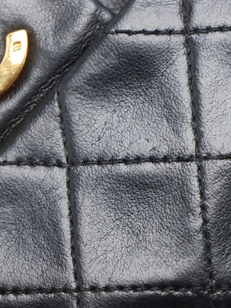 Black vintage 1986 small lambskin Classic Double Flap bag Shoulder bags Chanel 