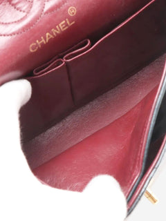 Black vintage 1986 small lambskin Classic Double Flap bag Shoulder bags Chanel 