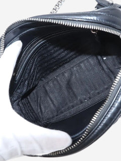 Black Diagramme leather chain shoulder bag Shoulder bags Prada 