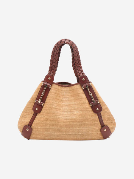Neutral Pelham raffia & leather bag alternate image