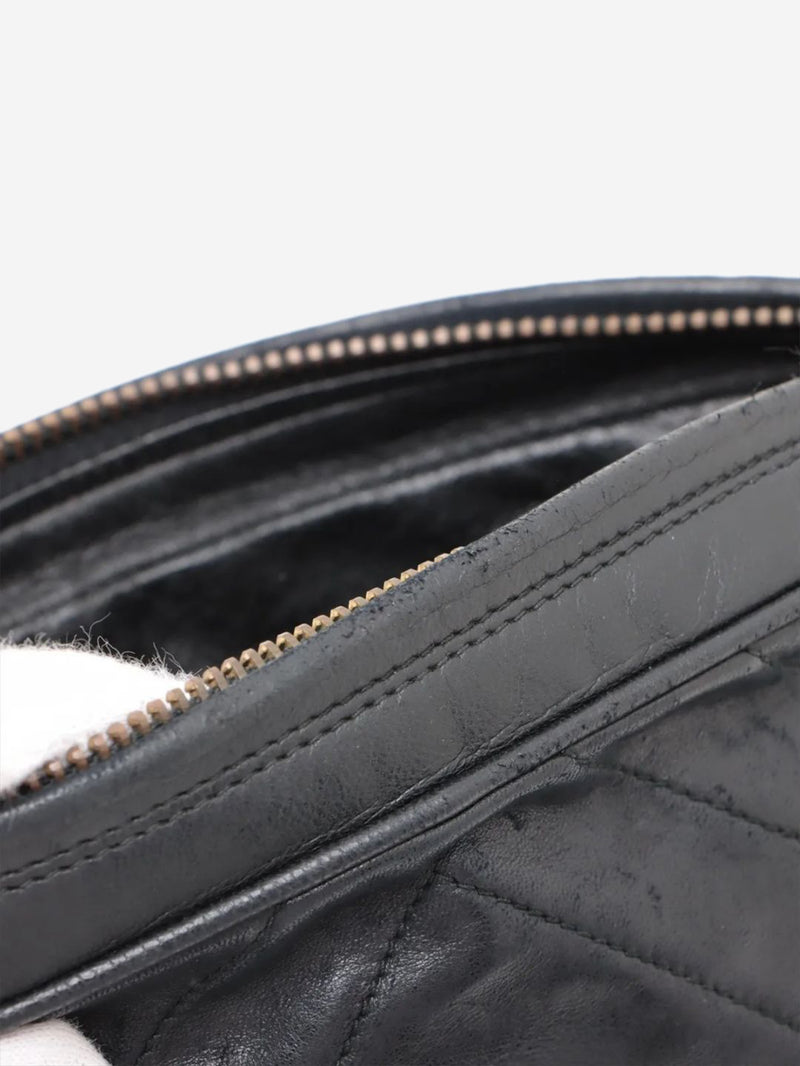 Black vintage 1991 Diamond-Stitch lambskin chain bag