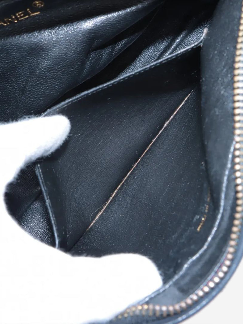 Black vintage 1991 Diamond-Stitch lambskin chain bag