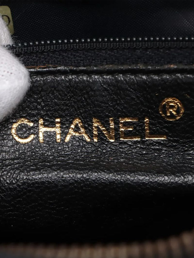 Black vintage 1991 Diamond-Stitch lambskin chain bag