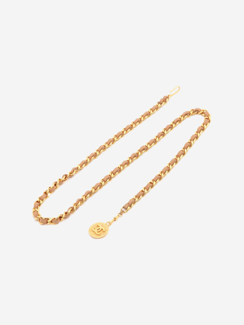 Beige and gold Coco Mark 1982 chain belt Belts Chanel 