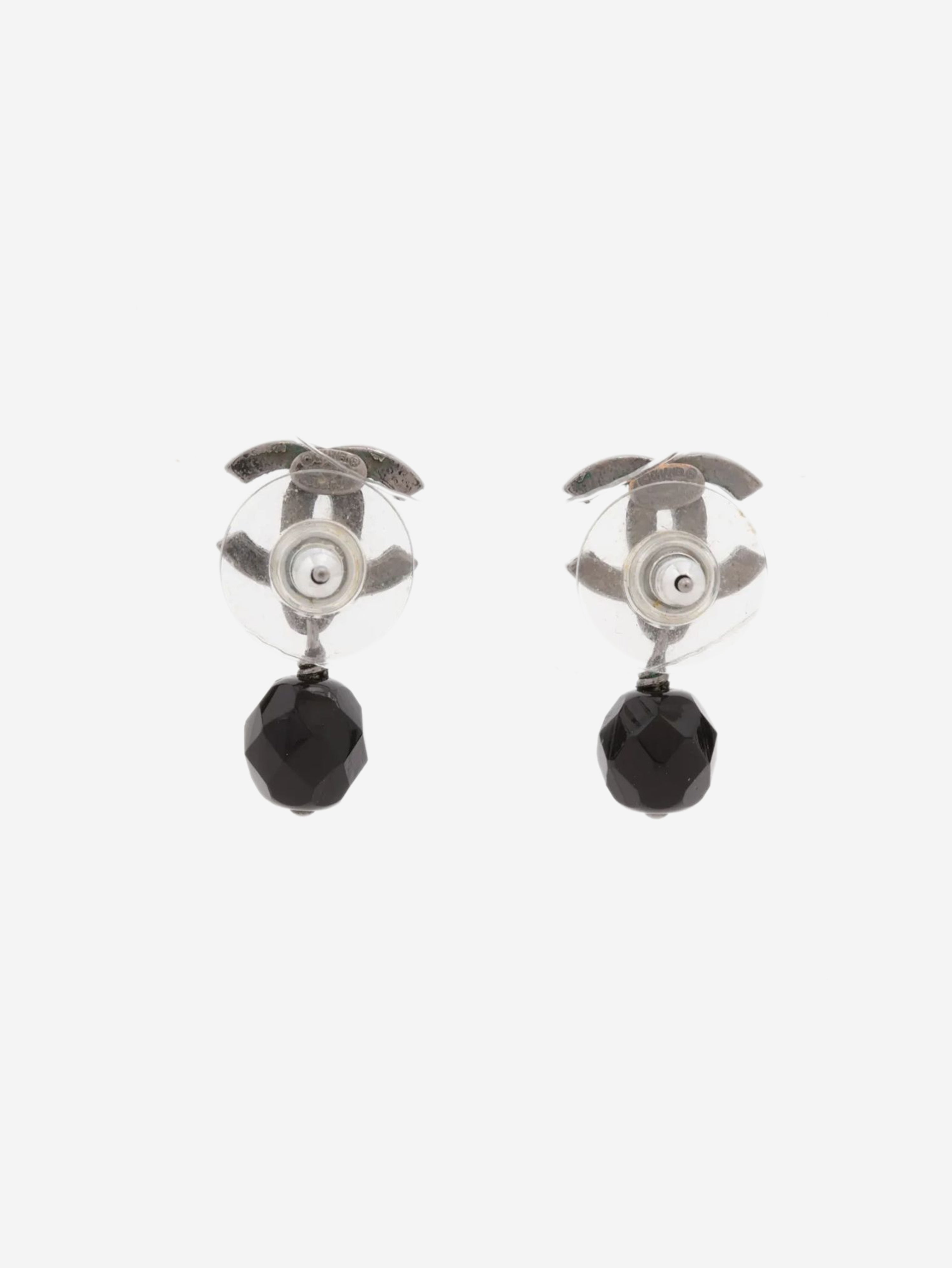 Silver Coco Mark 09P drop earrings