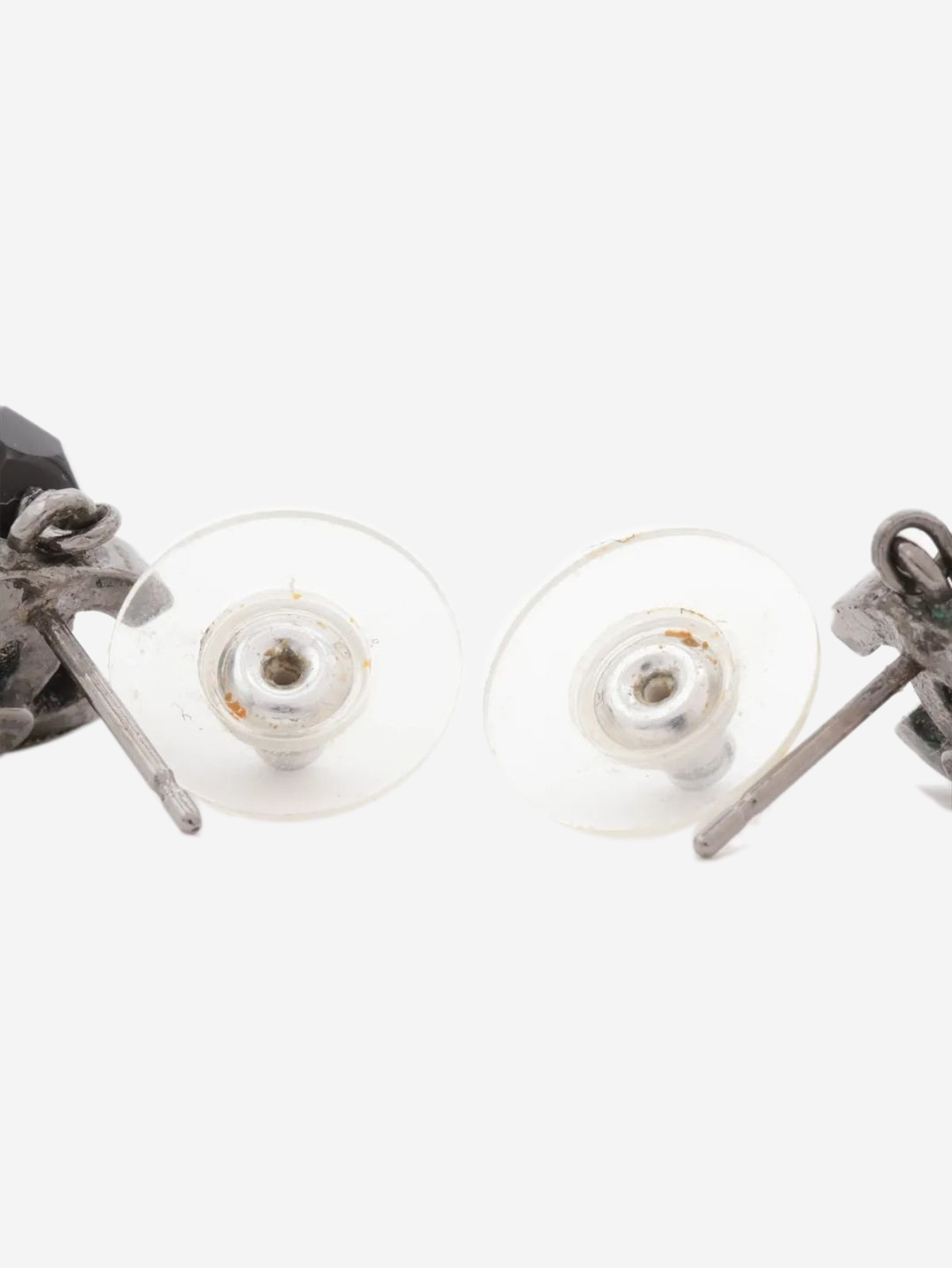 Silver Coco Mark 09P drop earrings