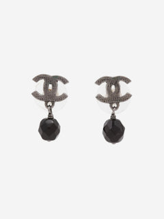 Silver Coco Mark 09P drop earrings