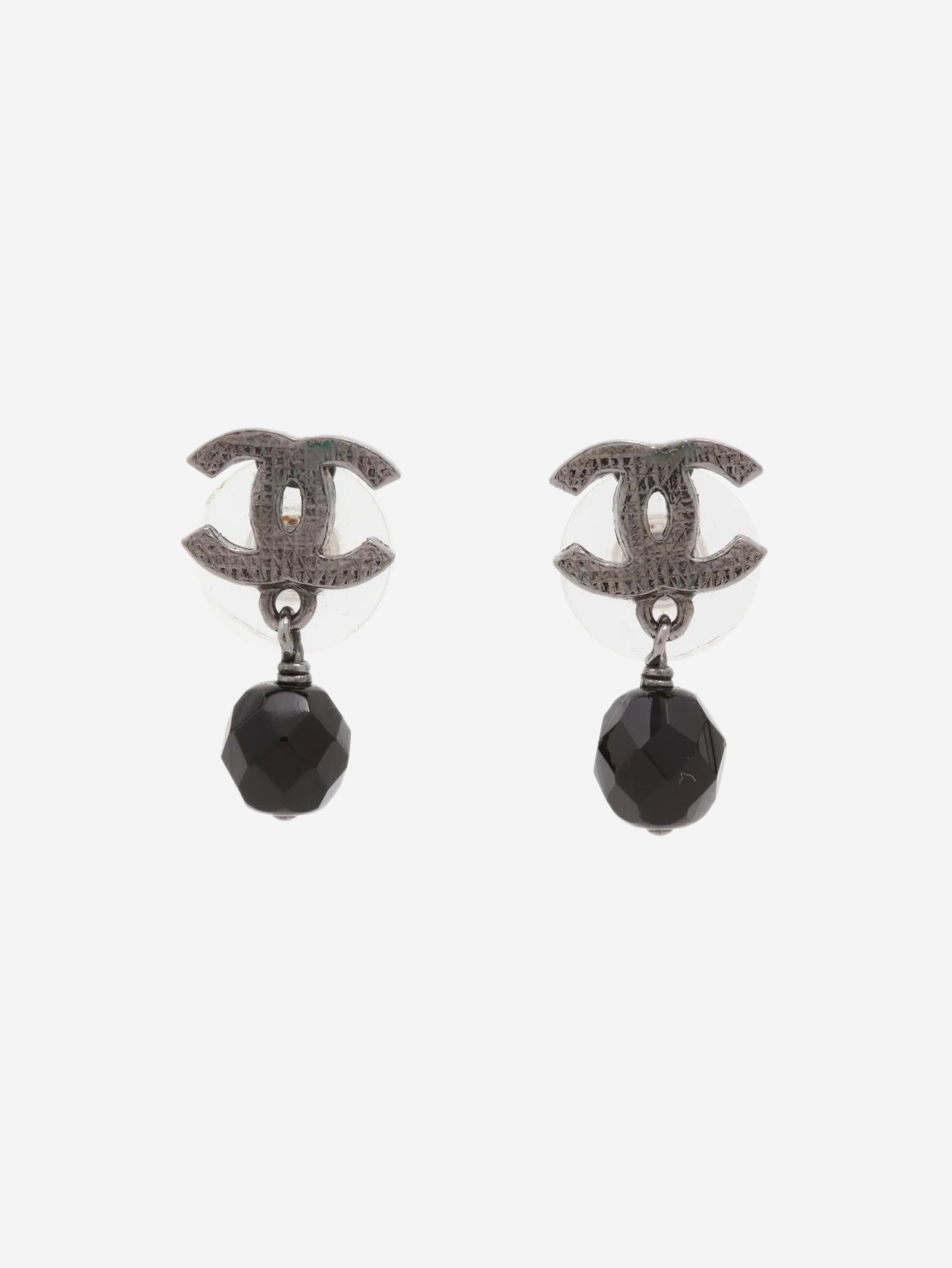 Silver Coco Mark 09P drop earrings