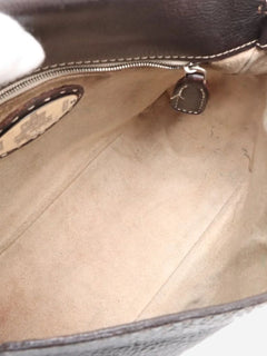 Dark brown vintage Selleria Mamma Baguette leather shoulder bag