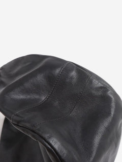 Black leather logo shoulder bag
