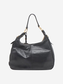 Black leather logo shoulder bag Shoulder bags Prada 